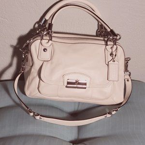 VINTAGE COACH KRISTEN WHITE LEATHER PURSE